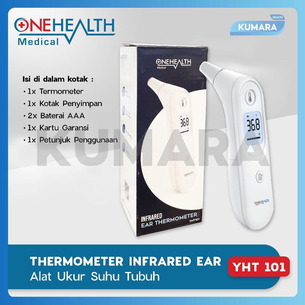 ONEHEALTH - Thermometer Infrared Ear YHT 101 / Thermometer Telinga 1 ONEHEALTH - Thermometer Infrared Ear YHT 101 / Thermometer Telinga