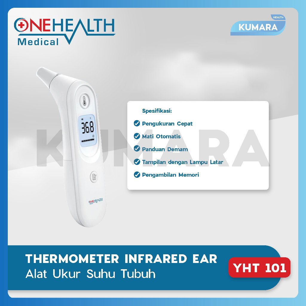 ONEHEALTH - Thermometer Infrared Ear YHT 101 / Thermometer Telinga 2 ONEHEALTH - Thermometer Infrared Ear YHT 101 / Thermometer Telinga - Image 2