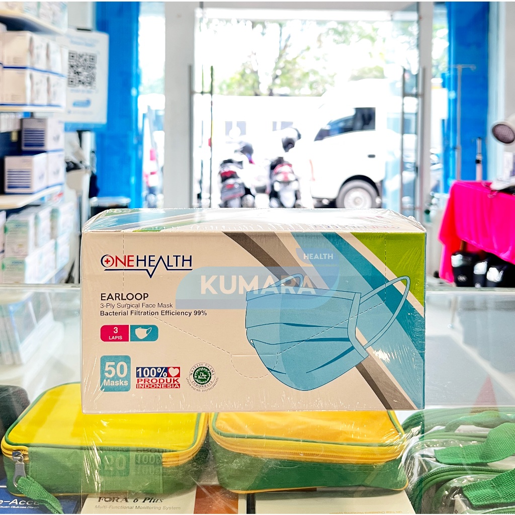 ONEHEALTH - Masker Surgical Medis 3 ply / Masker Earloop Box 50's 6 ONEHEALTH - Masker Surgical Medis 3 ply / Masker Earloop Box 50's - Image 6