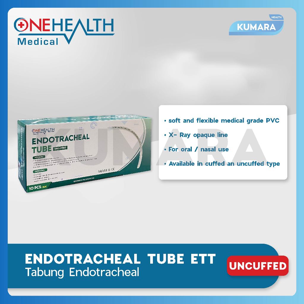 ONEHEALTH - Endotracheal Tube ETT Uncuff / Tabung Endotracheal tanpa Cuff 2 ONEHEALTH - Endotracheal Tube ETT Uncuff / Tabung Endotracheal tanpa Cuff - Image 2