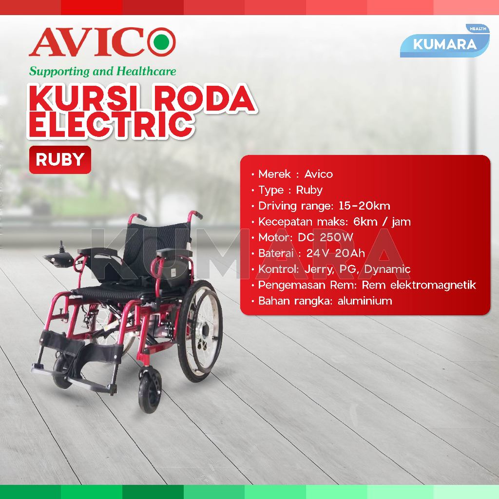 AVICO - Kursi Roda Electric Alumunium Ruby 2 AVICO - Kursi Roda Electric Alumunium Ruby - Image 2