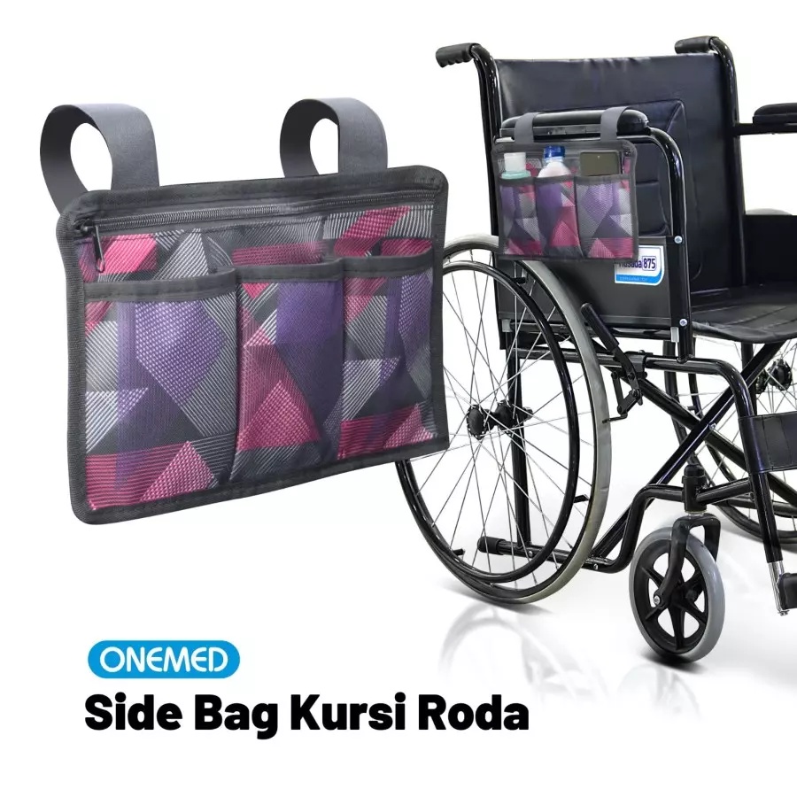 ONEMED - Side Bag Kursi Roda / Tas Samping Sandaran Tangan 1 ONEMED - Side Bag Kursi Roda / Tas Samping Sandaran Tangan