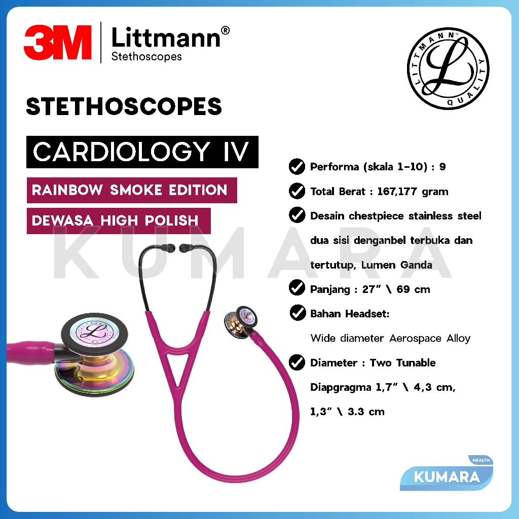 3M - Littmann Cardiology IV Stethoscope Dewasa High Polish Rainbow Smoke Edition / Stethoscope Littmann 2 3M - Littmann Cardiology IV Stethoscope Dewasa High Polish Rainbow Smoke Edition / Stethoscope Littmann - Image 2