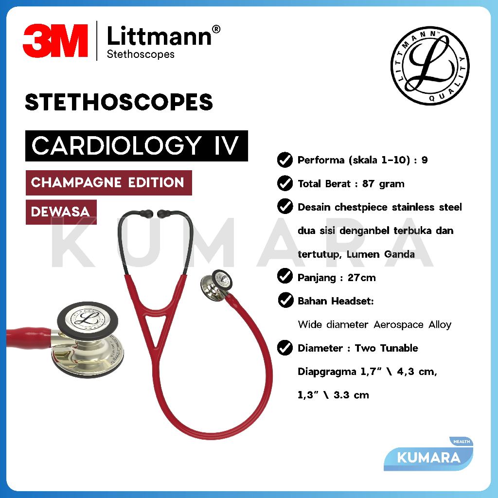 3M - Littmann Cardiology IV Stethoscope Dewasa Champagne Black Edition / Stethoscope Littmann 2 3M - Littmann Cardiology IV Stethoscope Dewasa Champagne Black Edition / Stethoscope Littmann - Image 2