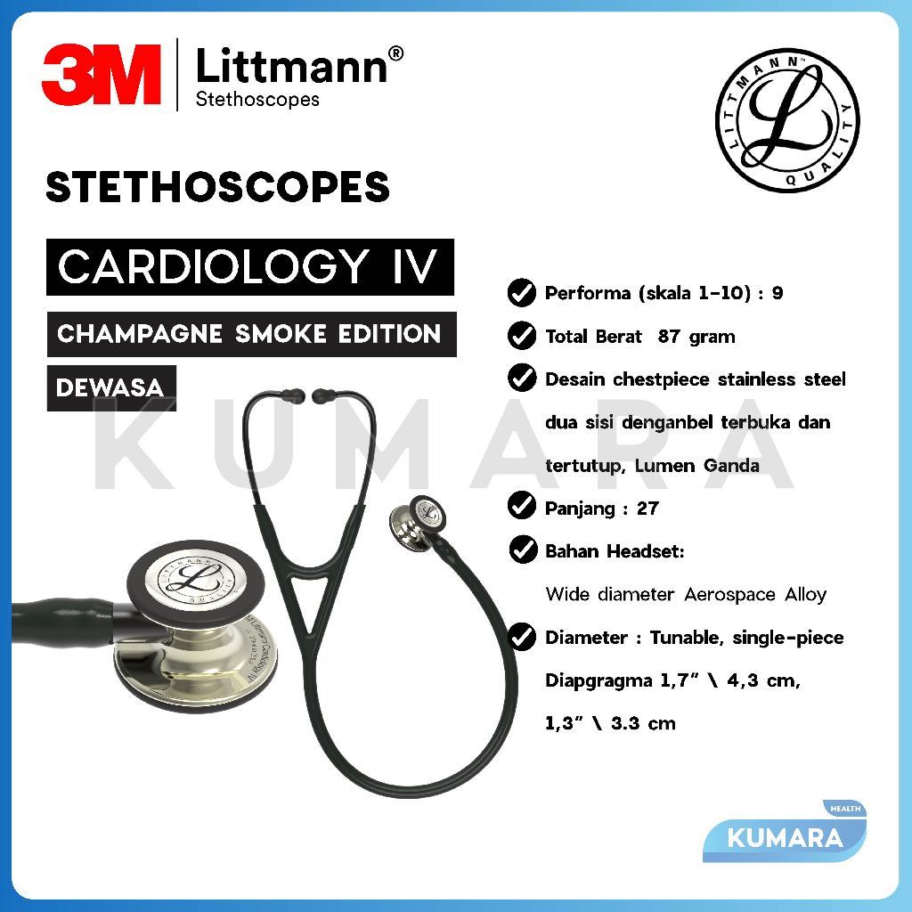 3M - Littmann Cardiology IV Stethoscope Dewasa Champagne Smoke Edition / Stethoscope Littmann 2 3M - Littmann Cardiology IV Stethoscope Dewasa Champagne Smoke Edition / Stethoscope Littmann - Image 2
