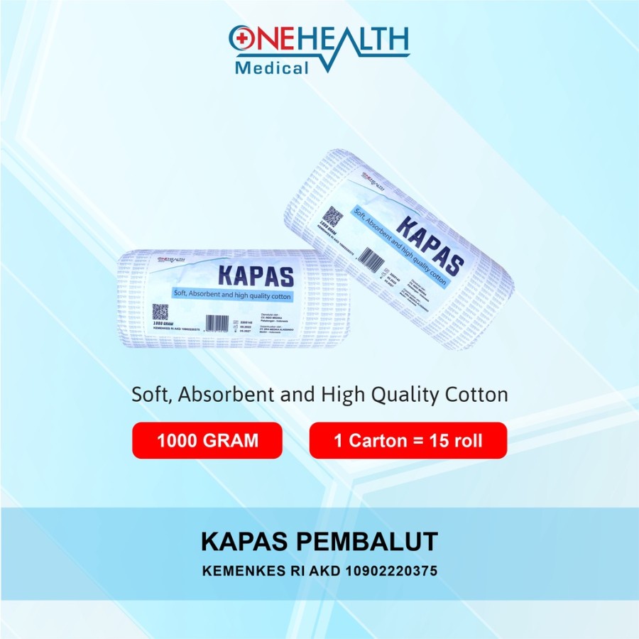 ONEHEALTH - Kapas Pembalut 500gr / Kapas Puith Roll 2 ONEHEALTH - Kapas Pembalut 500gr / Kapas Puith Roll - Image 2