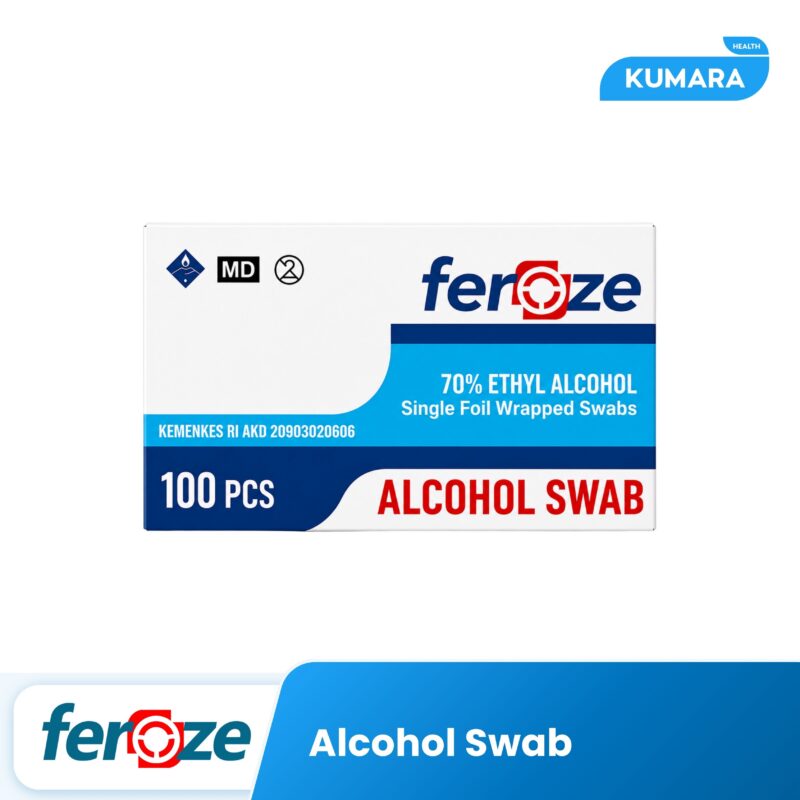 FEROZE - Alcohol Swab Isi 100's | Kapas Alkohol 70% 1 258