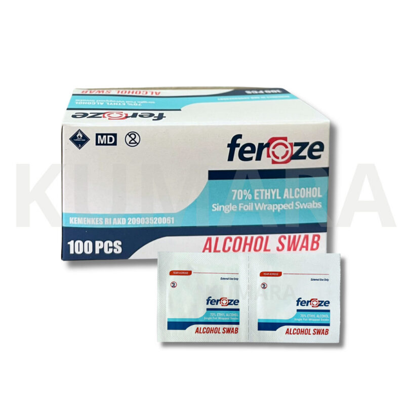 FEROZE - Alcohol Swab Isi 100's | Kapas Alkohol 70% | KUMARA 1 ginee 20260612122953960 2114803537