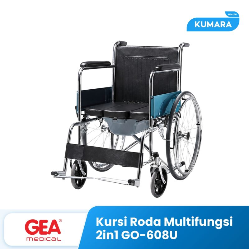 Gea - Kursi Roda + Commode GO-608U 2in1 | Kursi Roda BAB | KUMARA 1 102