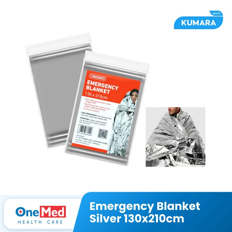 ONEMED - Emergency Blanket Silver 130x210cm 1 290 Bracket 1