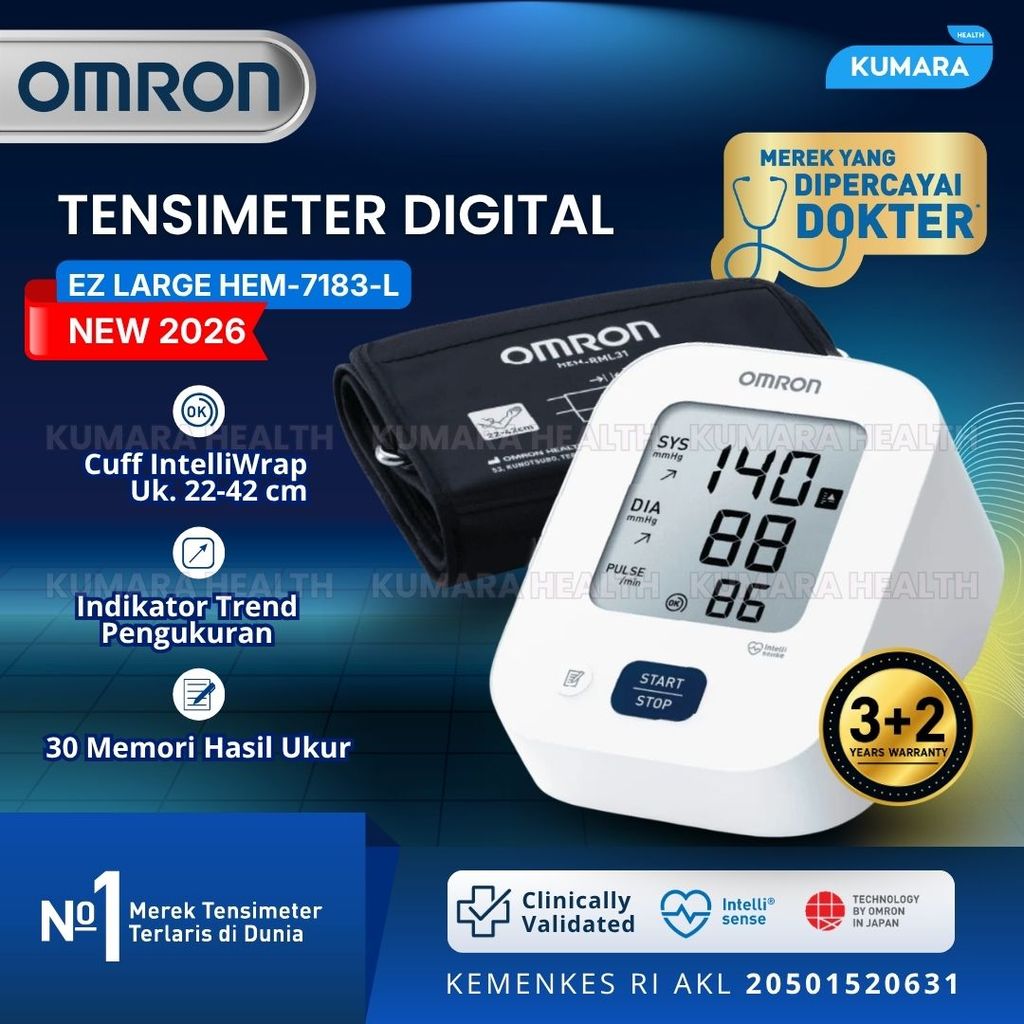 [NEW] OMRON – Tensimeter Digital Manset Jumbo EZ Large HEM-7183L | Blood Pressure Monitor | Monitor Tekanan Darah Otomatis Jumbo | KUMARA