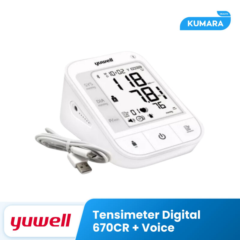 YUWELL - Tensimeter Digital Yuwell 670 CR with Voice Bluetooth + Kabel USB 1 375