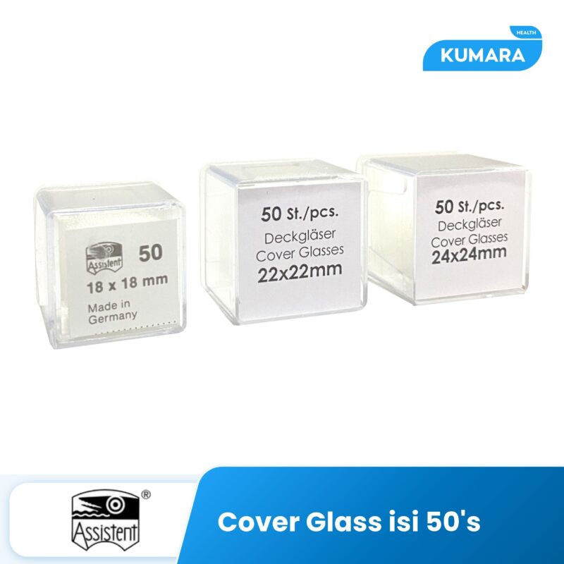 ASSISTENT - Cover Glass / Deck Glass Microscope Deck isi 50's 1 415
