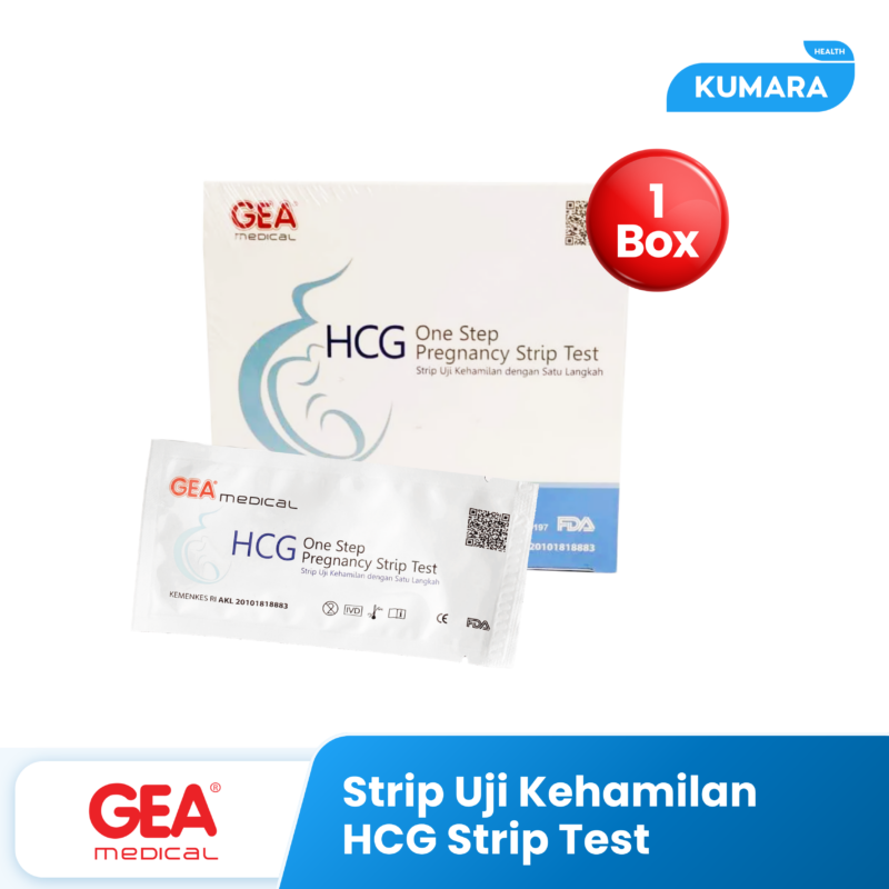 GEA - Tes kehamilan HCG Peregancy Test Strip Box isi 50's 1 6
