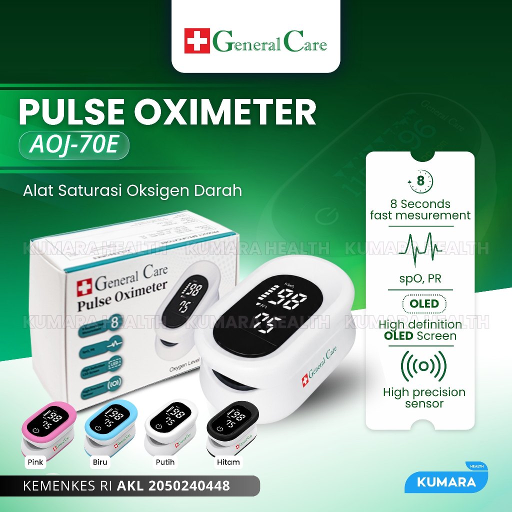 GENERAL CARE – Pulse Oximeter AOJ-70E | Saturasi Oksigen SpO2 | KUMARA