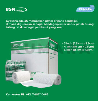 BSN ESSITY - Gypsona Plaster Bandage Pembalut Patah Tulang | KUMARA 3 ginee 20260822123824052 3619144430