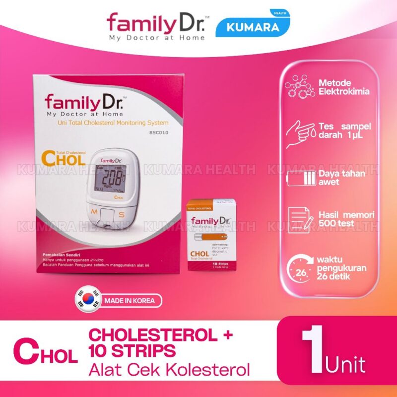 FAMILY DR - Set Alat Cholesterol + 10 Strip | Alat Cek Kolesterol dengan Koding 1 ginee 20260822134236924 4370896665