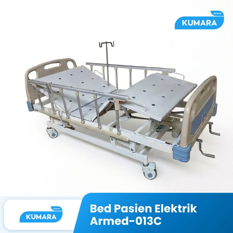KUMARA - Bed Pasien 3 Engkol Semi Elektrik Sandaran ABS + Pengaman Alumunium ARMED-013C 1 263