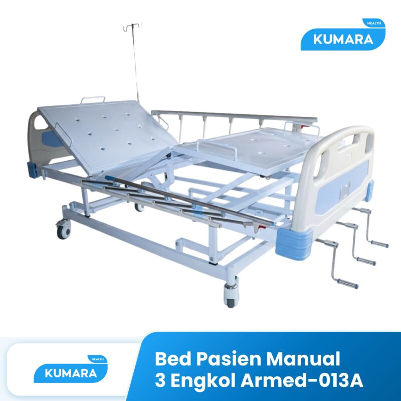 KUMARA - Bed Pasien 3 Engkol Sandaran ABS Pengaman Samping Alumunium ARMED-013A 1 265