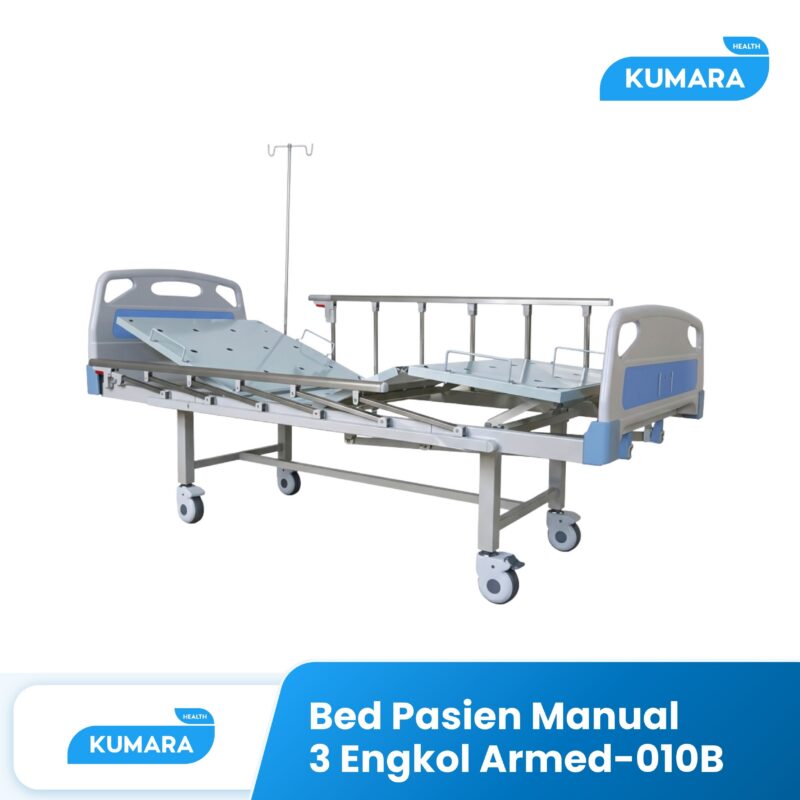 KUMARA - Bed Pasien 2 Engkol Sandaran ABS + Engkol ABS Pengaman Alumunium ARMED-010B 1 268