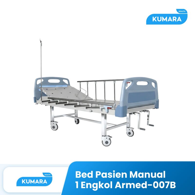 KUMARA - Bed Pasien 1 Engkol Sandaran ABS + Engkol ABS Pengaman Alumunium ARMED-007B 1 272