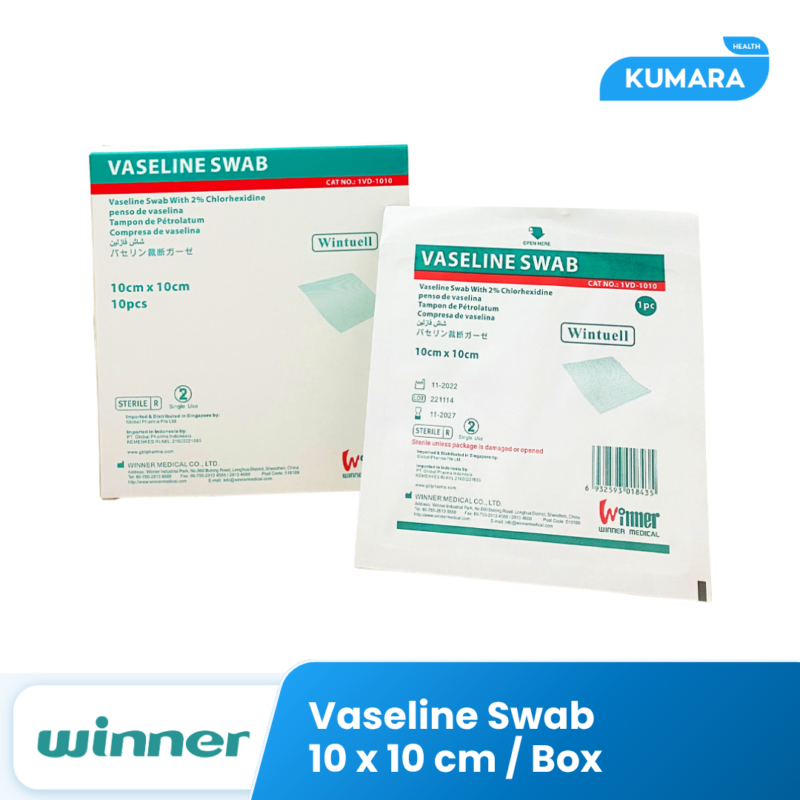 WINNER - Vaseline Swab 10x10cm Box 1 321 Vanseline swab